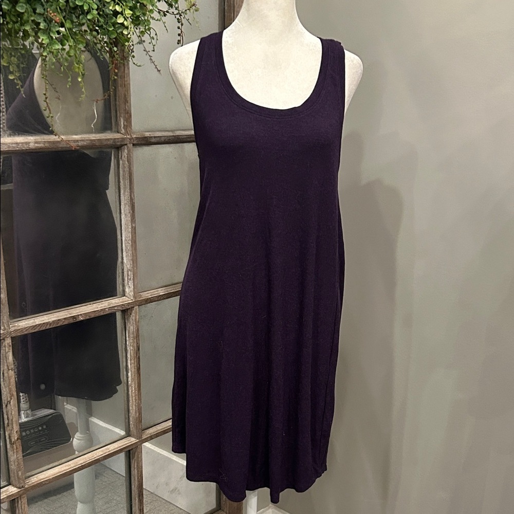 Victoria Secret Deep Plum Ribbed Tank Dress L